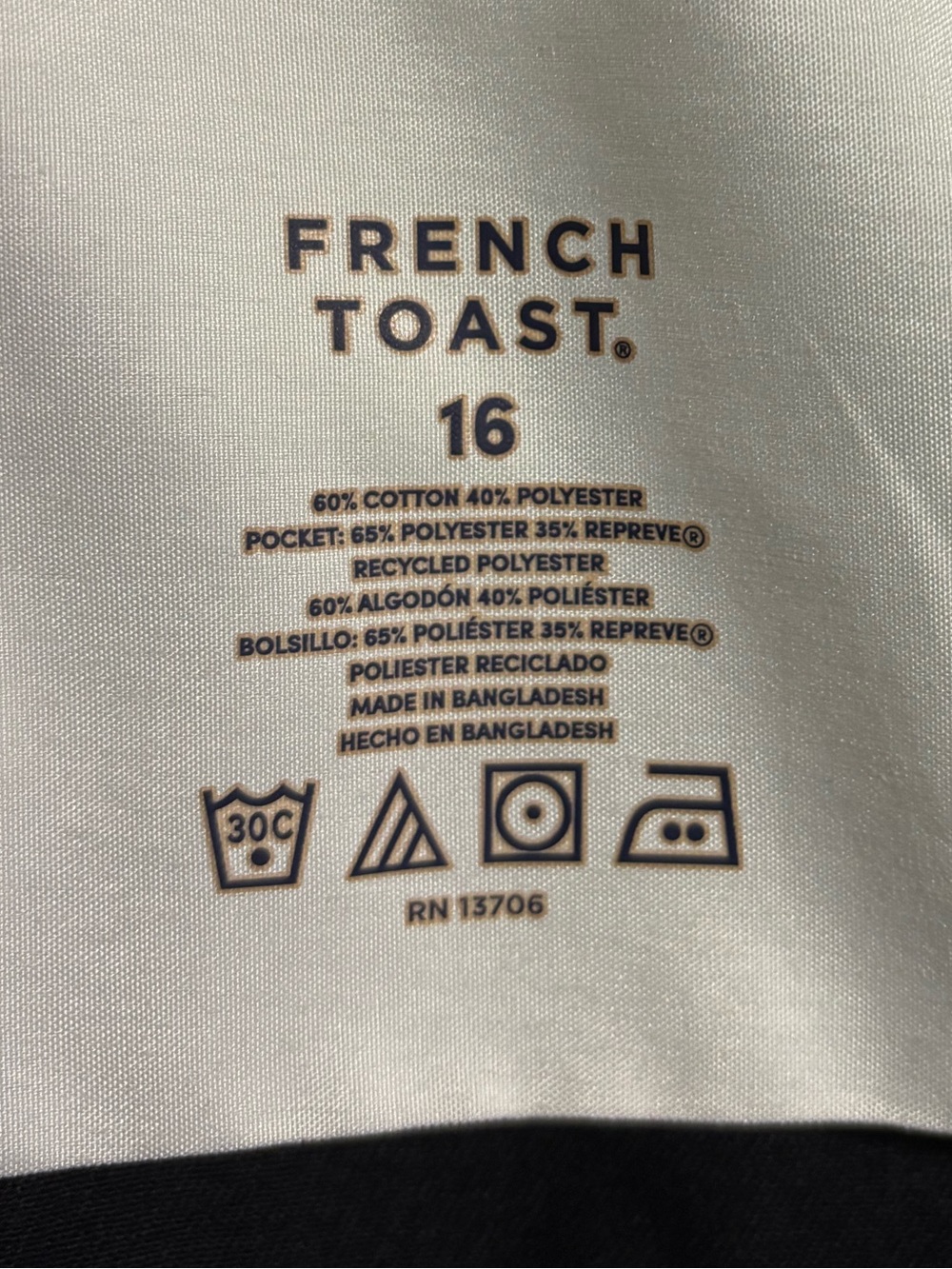 French Toast Black Boys Straight Casual Pants - Picture 12 of 15